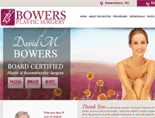 Tablet Screenshot of bowersplasticsurgery.com